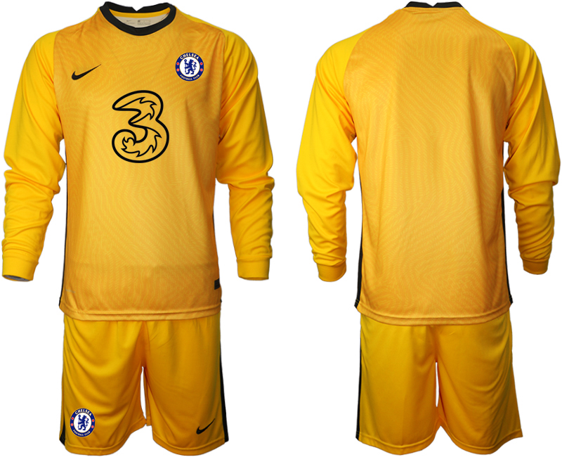 2020-21 Chelsea yellow goalkeeper long sleeve soccer jerseys