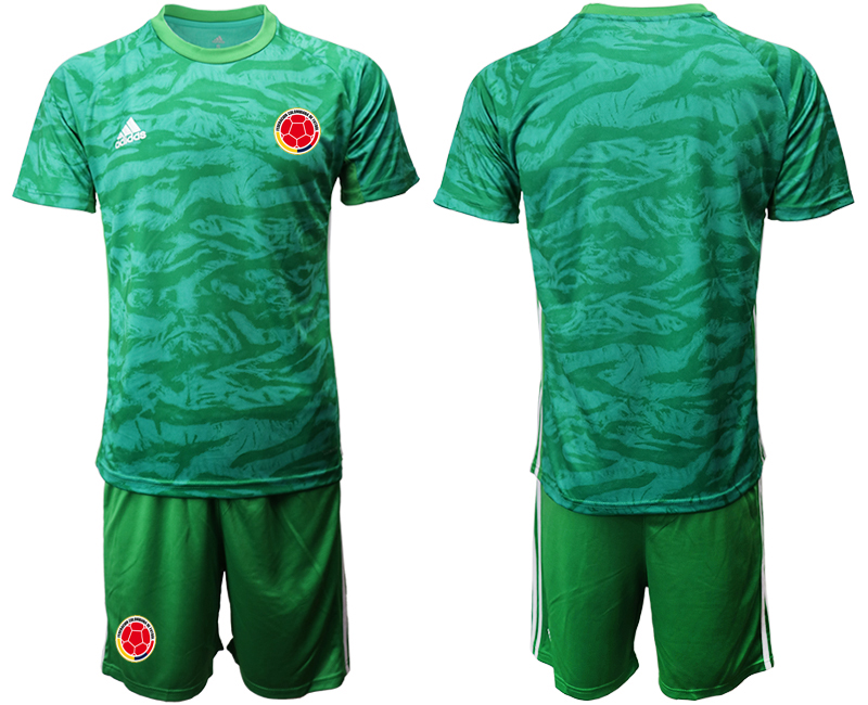 2020-21 Colombia green goalkeeper soccer jerseys.