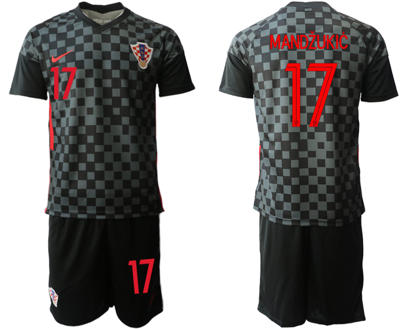 2020-21 Croatia away 17# MANDZUKIC soccer jerseys