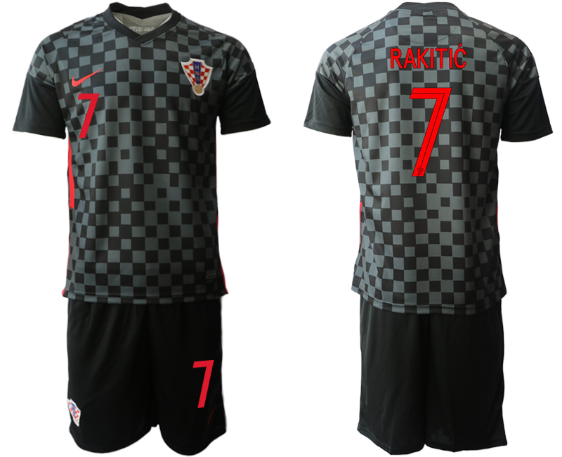 2020-21 Croatia away 7# RAKITIC soccer jerseys