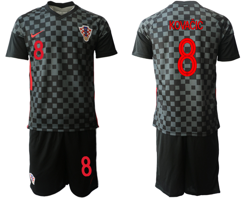 2020-21 Croatia away 8# KOVACIC soccer jerseys