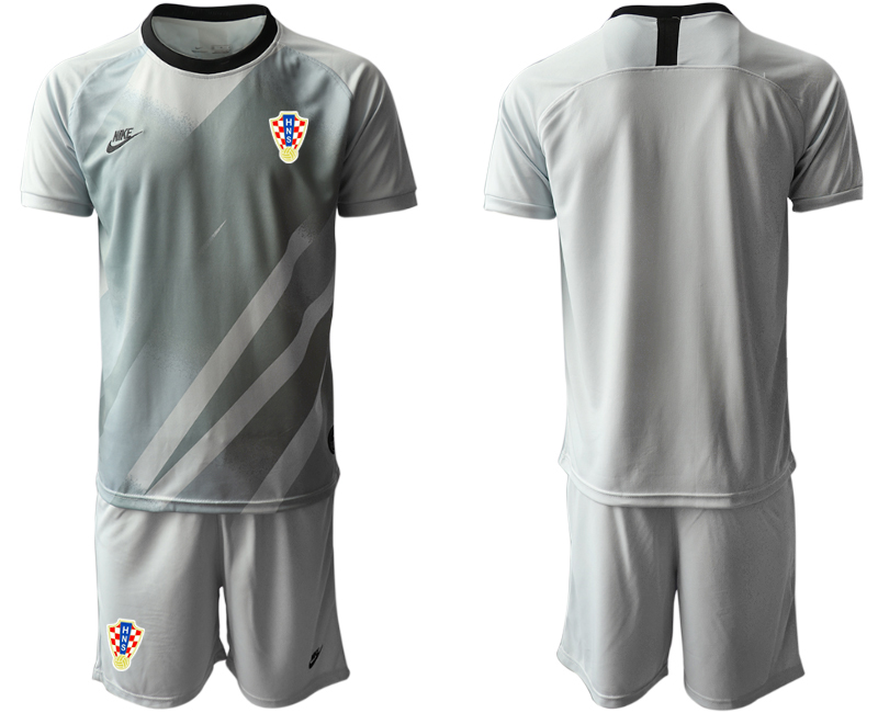 2020-21 Croatia gray goalkeeper soccer jerseys