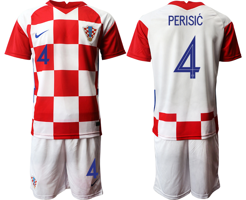 2020-21 Croatia home 4# PERISIC soccer jerseys