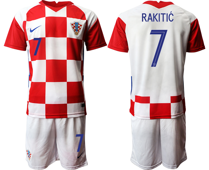 2020-21 Croatia home 7# RAKITIC soccer jerseys