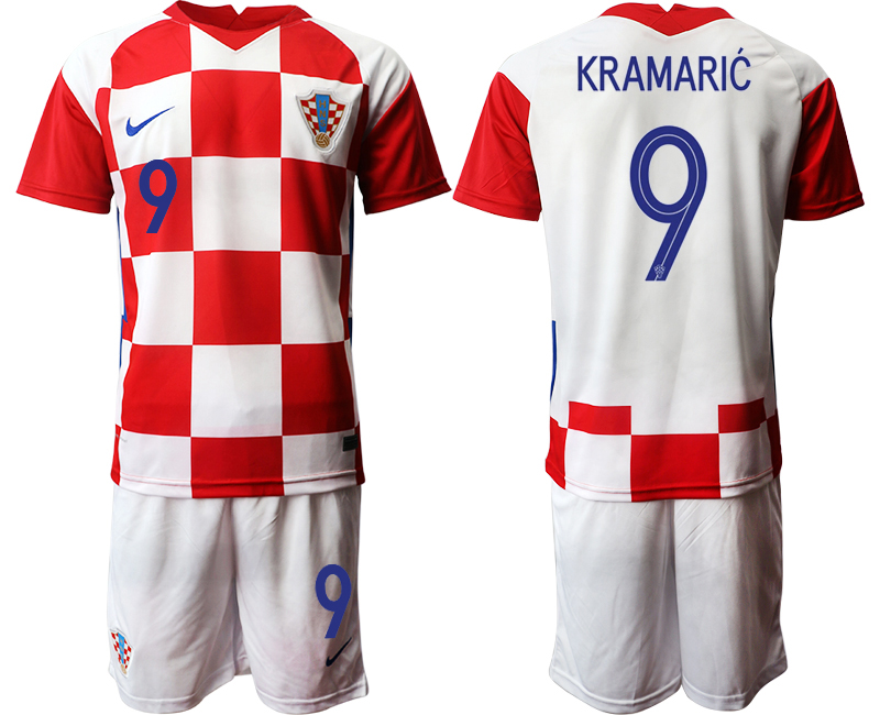 2020-21 Croatia home 9# KRAMARIC soccer jerseys