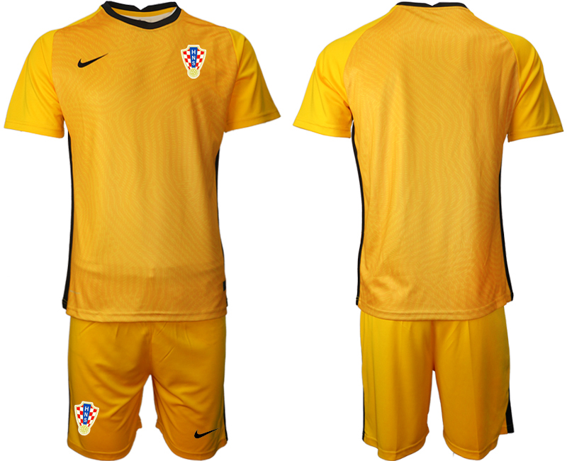 2020-21 Croatia yellow goalkeeper soccer jerseys