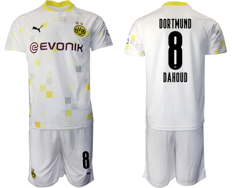 2020-21 Dortmund 8 DAHOUD Third Away Soccer Jersey