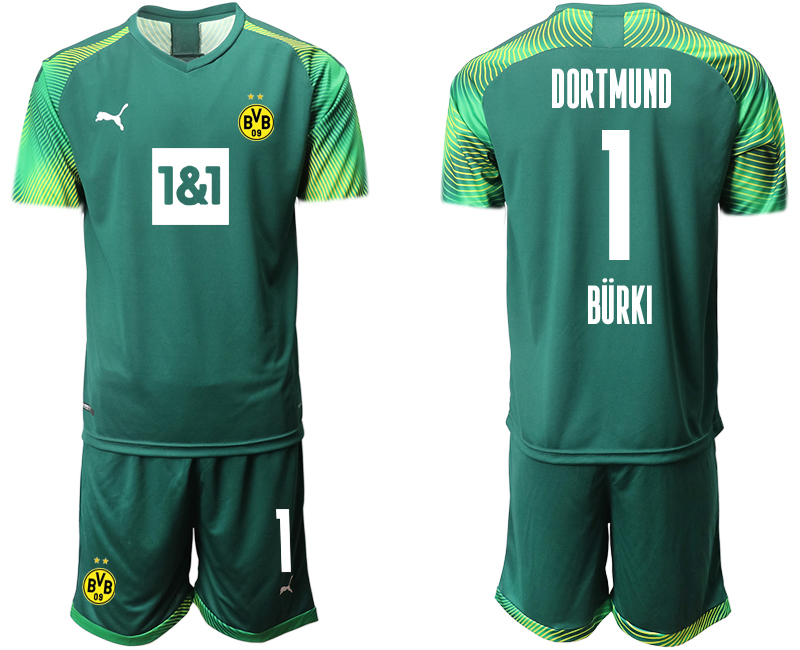 2020-21 Dortmund Dark green goalkeeper 1# BURKI soccer jerseys