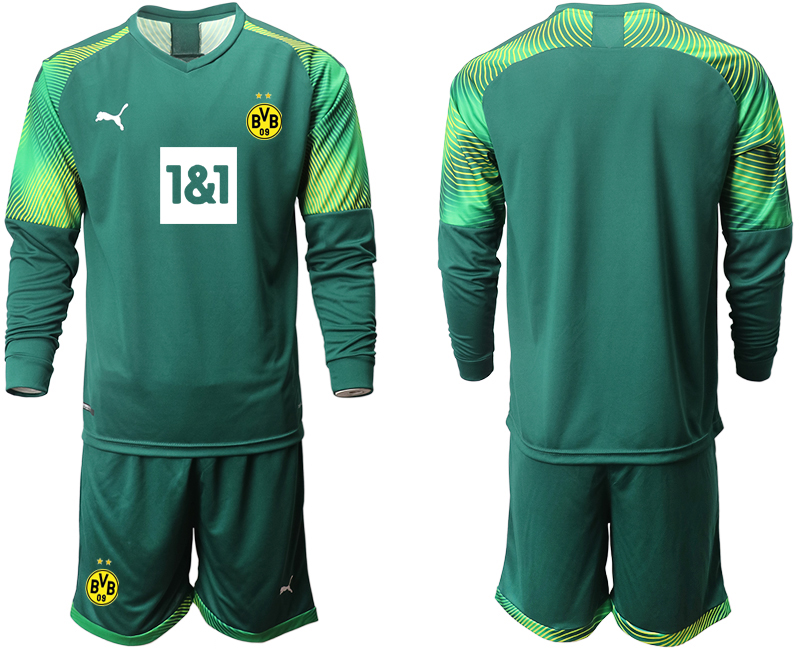 2020-21 Dortmund Dark green goalkeeper long sleeve soccer jerseys