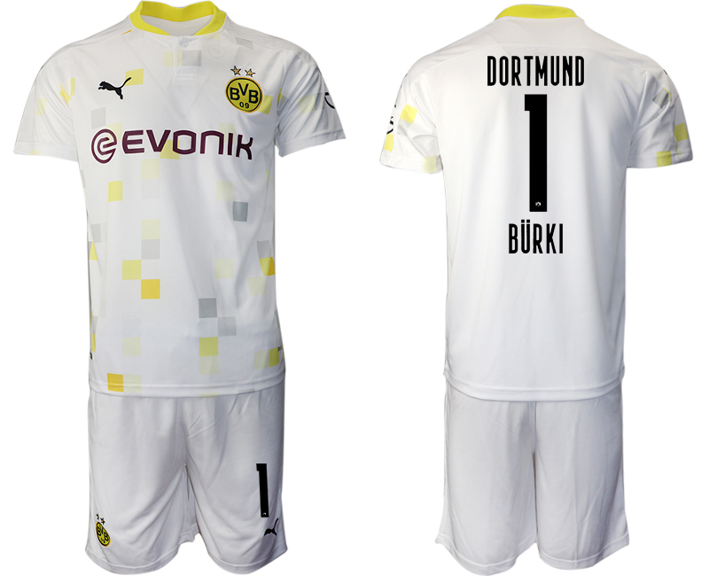 2020-21 Dortmund away 1# BURKI white soccer jerseys