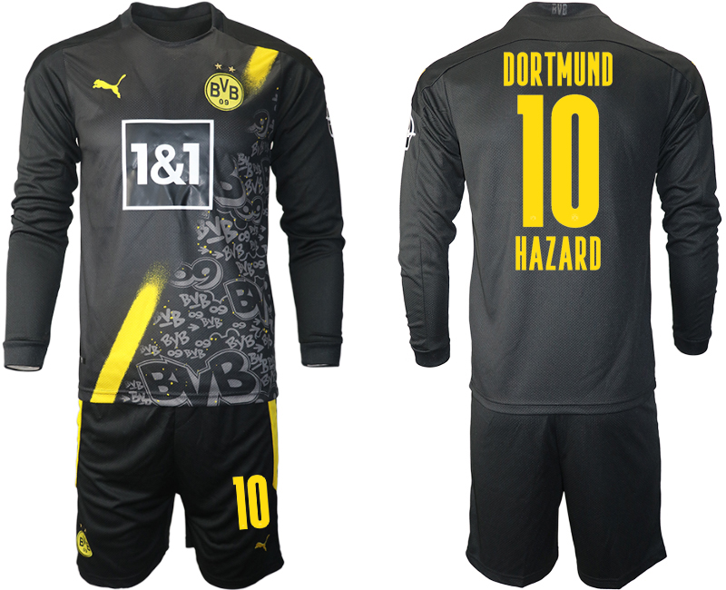 2020-21 Dortmund away 10# HAZARD long sleeve soccer jerseys