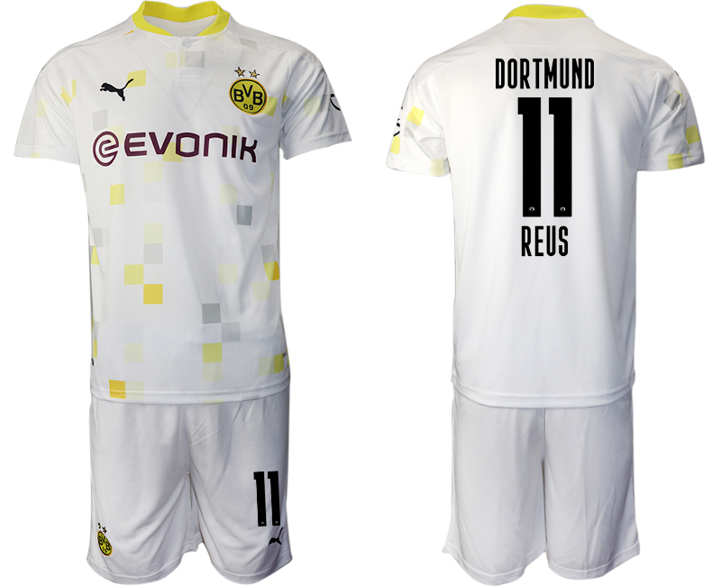 2020-21 Dortmund away 11# REUS white soccer jerseys