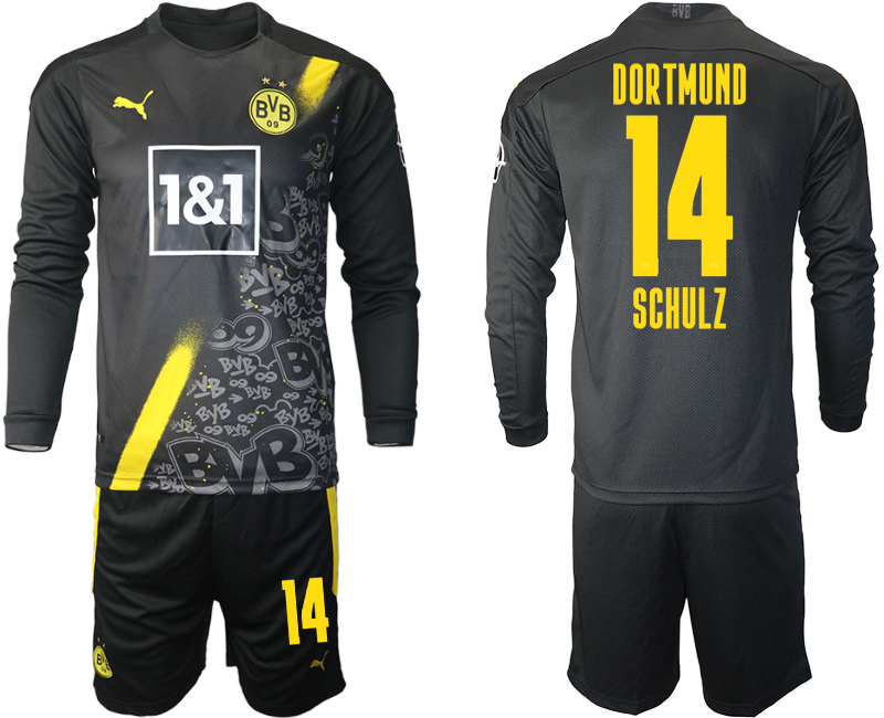 2020-21 Dortmund away 14# SCHULZ long sleeve soccer jerseys