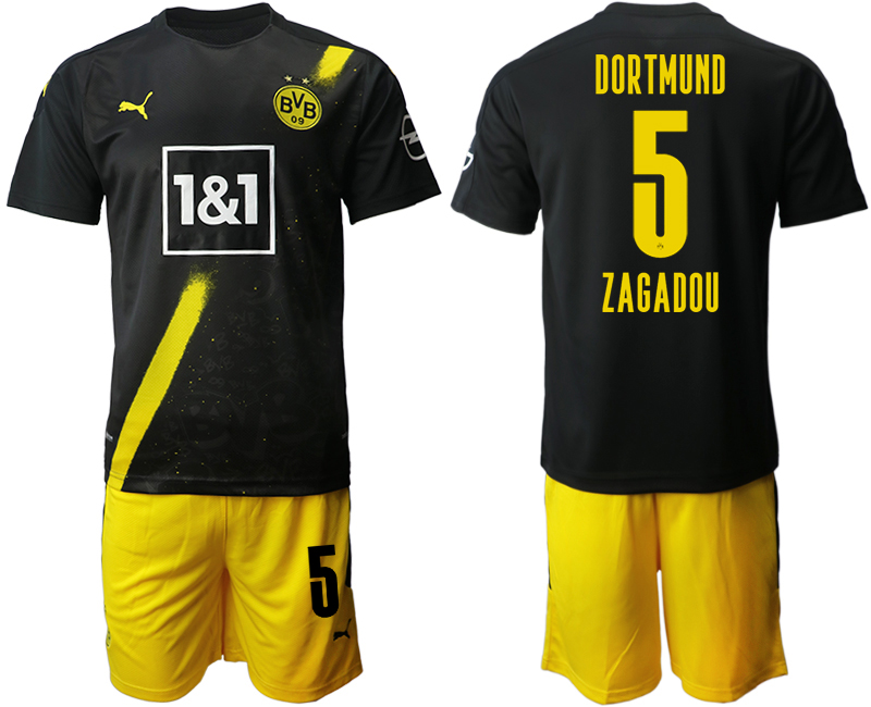 2020-21 Dortmund away 5# ZAGADOU soccer jerseys