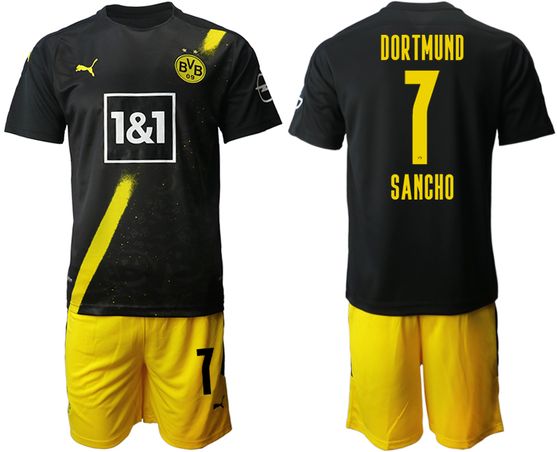 2020-21 Dortmund away 7# SANCHO soccer jerseys