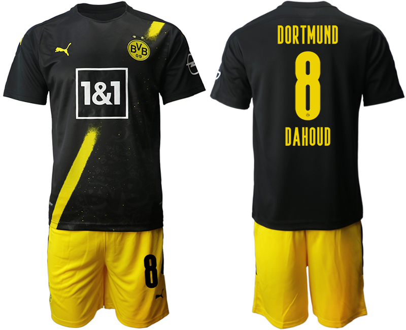 2020-21 Dortmund away 8# DAHOUD soccer jerseys