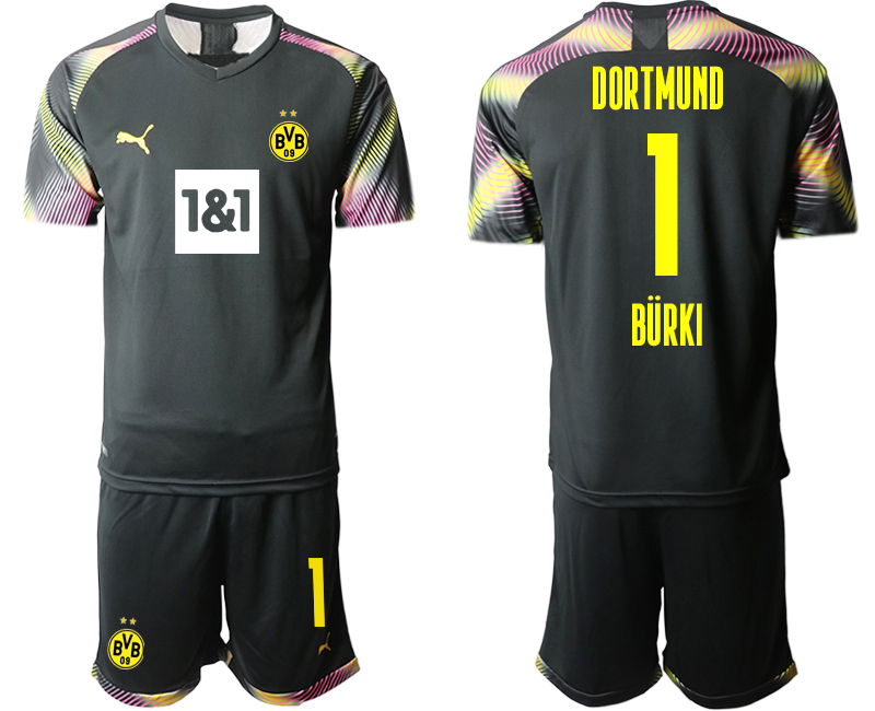 2020-21 Dortmund black goalkeeper 1# BURKI soccer jerseys