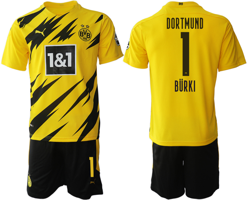 2020-21 Dortmund home 1# BURKI soccer jerseys