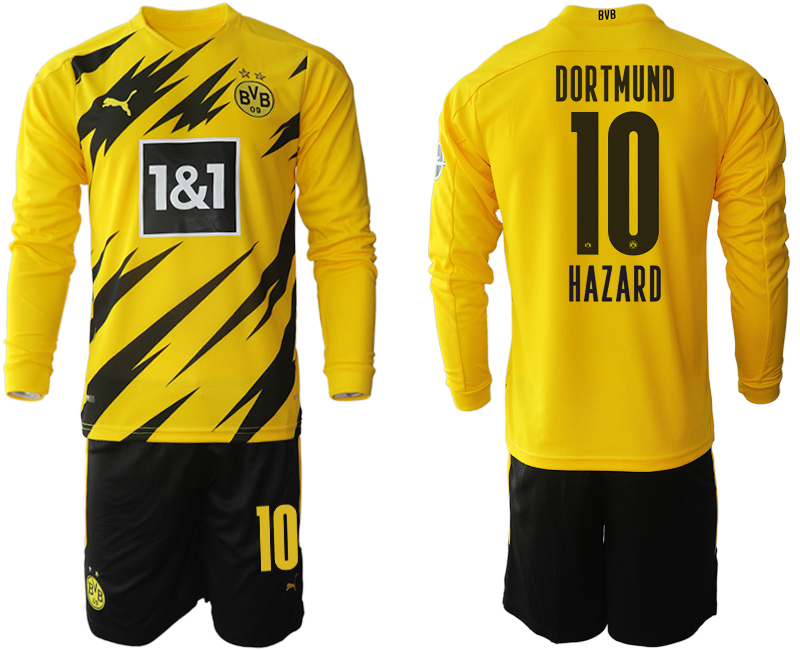 2020-21 Dortmund home 10# HAZARD long sleeve soccer jerseys