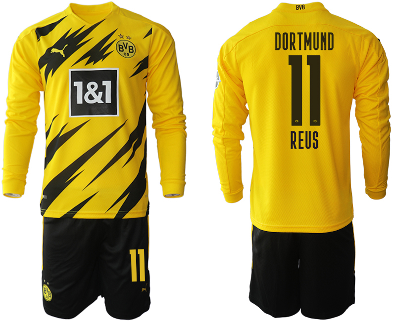 2020-21 Dortmund home 11# REUS long sleeve soccer jerseys