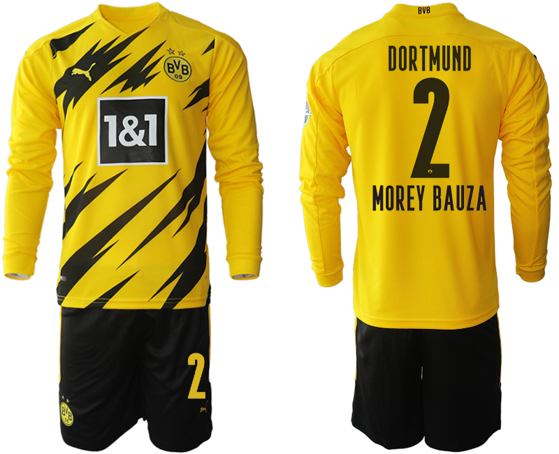 2020-21 Dortmund home 2# MOREY BAUZA long sleeve soccer jerseys