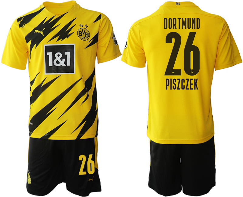 2020-21 Dortmund home 26# PISZCZEK soccer jerseys