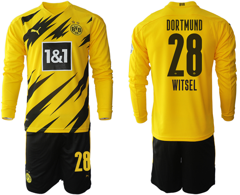 2020-21 Dortmund home 28# WITSEL long sleeve soccer jerseys