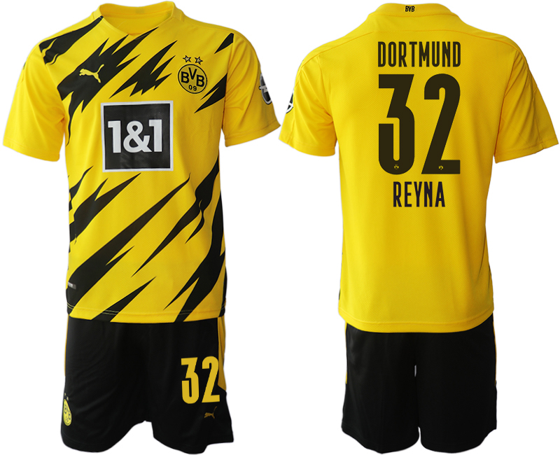 2020-21 Dortmund home 32# REYNA soccer jerseys