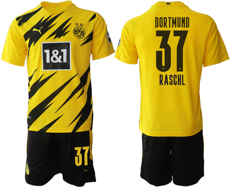 2020-21 Dortmund home 37# RASCHL soccer jerseys