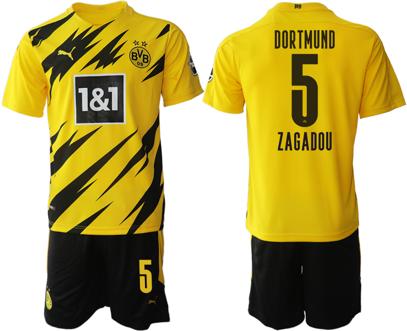 2020-21 Dortmund home 5# ZAGADOU soccer jerseys