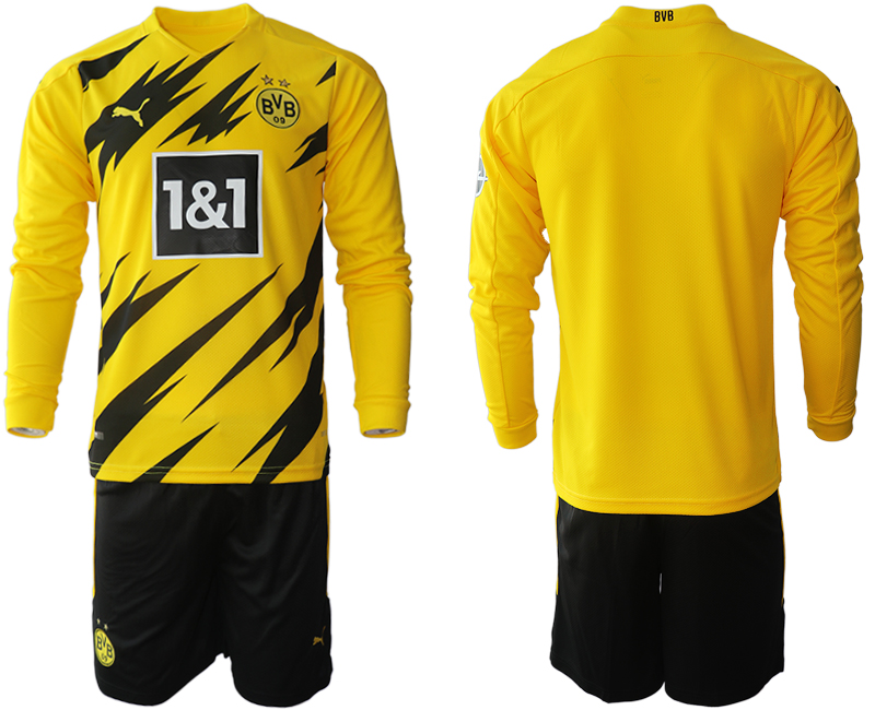 2020-21 Dortmund home long sleeve soccer jerseys