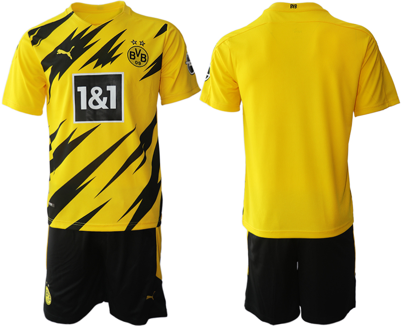 2020-21 Dortmund home white soccer jerseys