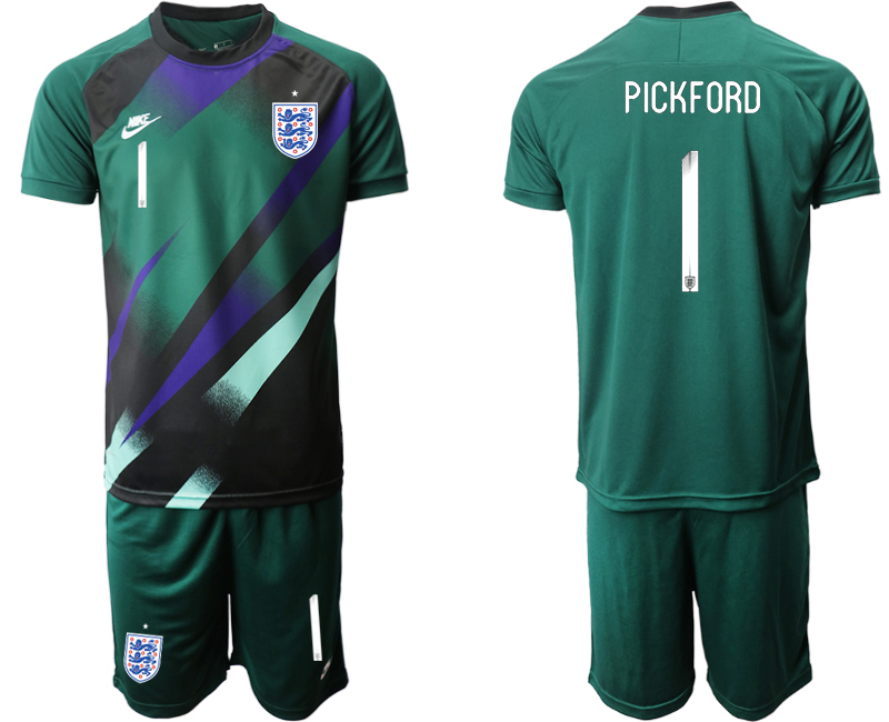 2020-21 England Dark green goalkeeper 1# PICKFORD soccer jerseys