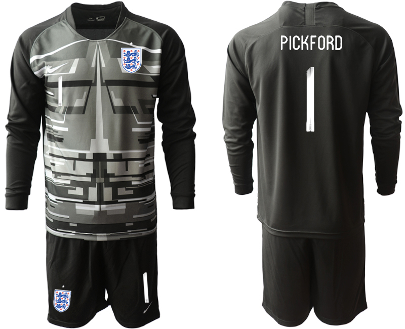 2020-21 England black goalkeeper 1# PICKFORD  long sleeve soccer jerseys