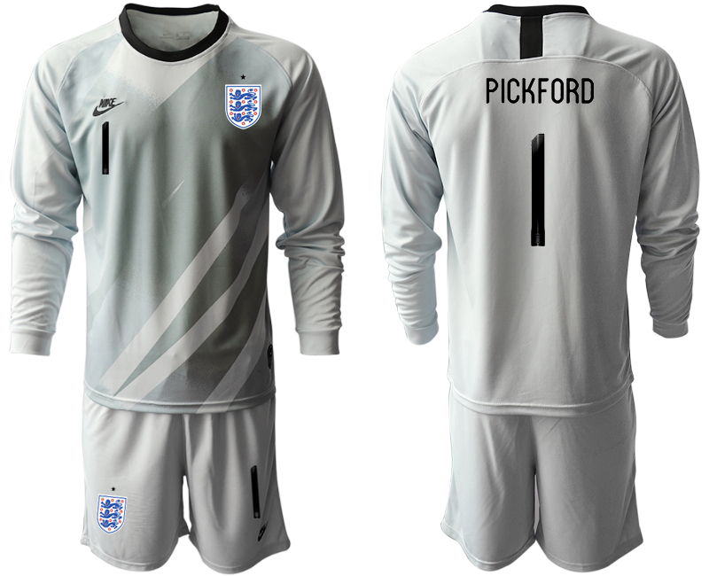 2020-21 England gray goalkeeper 1# PICKFORD  long sleeve soccer jerseys