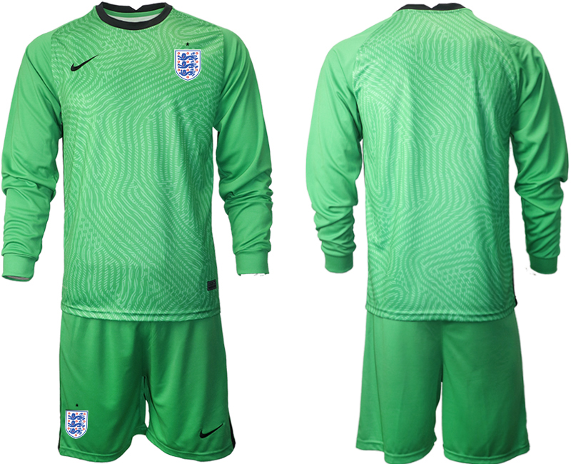 2020-21 England green goalkeeper long sleeve soccer jerseys