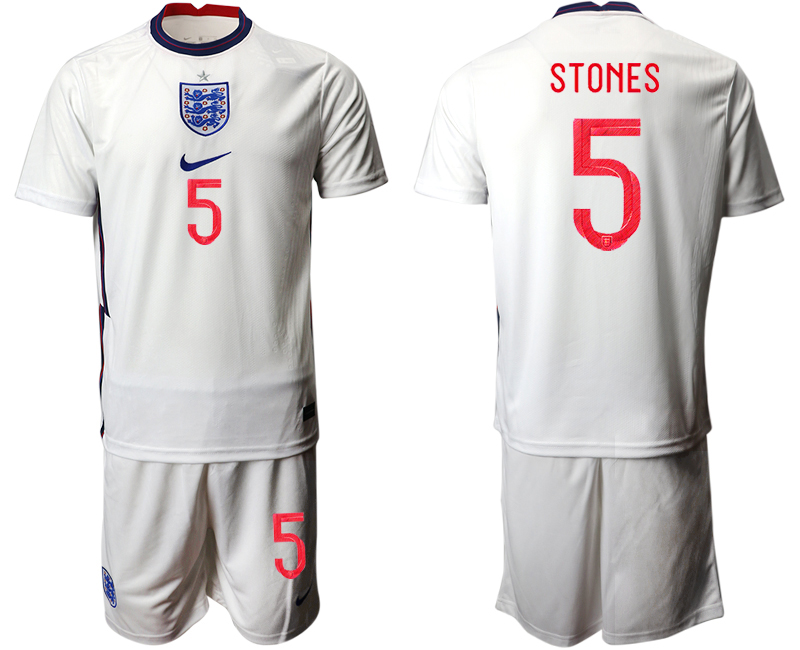 2020-21 England home 5# STONES soccer jerseys