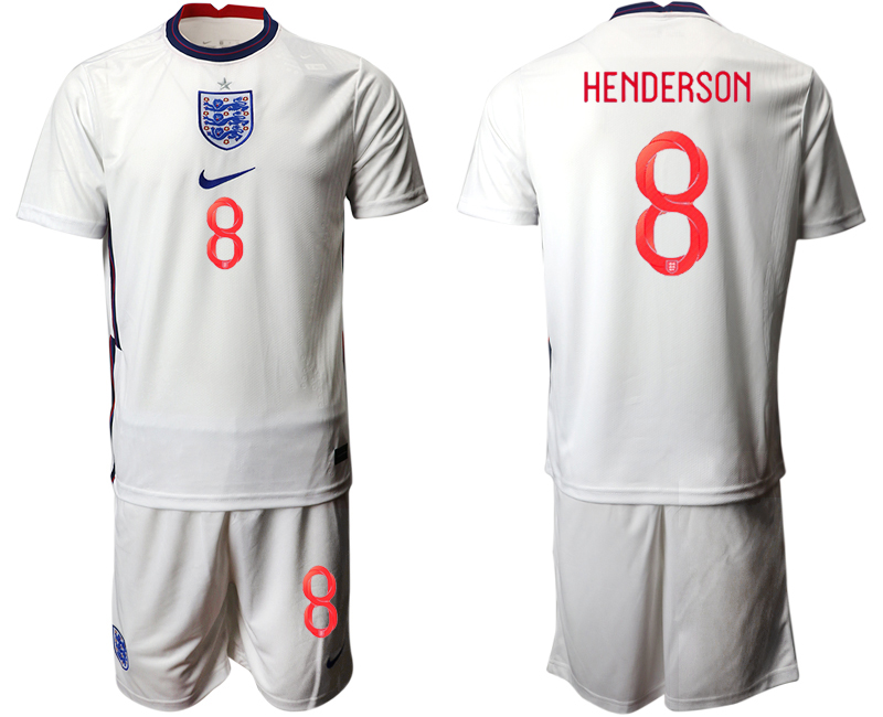 2020-21 England home 8# HENDERSOM soccer jerseys