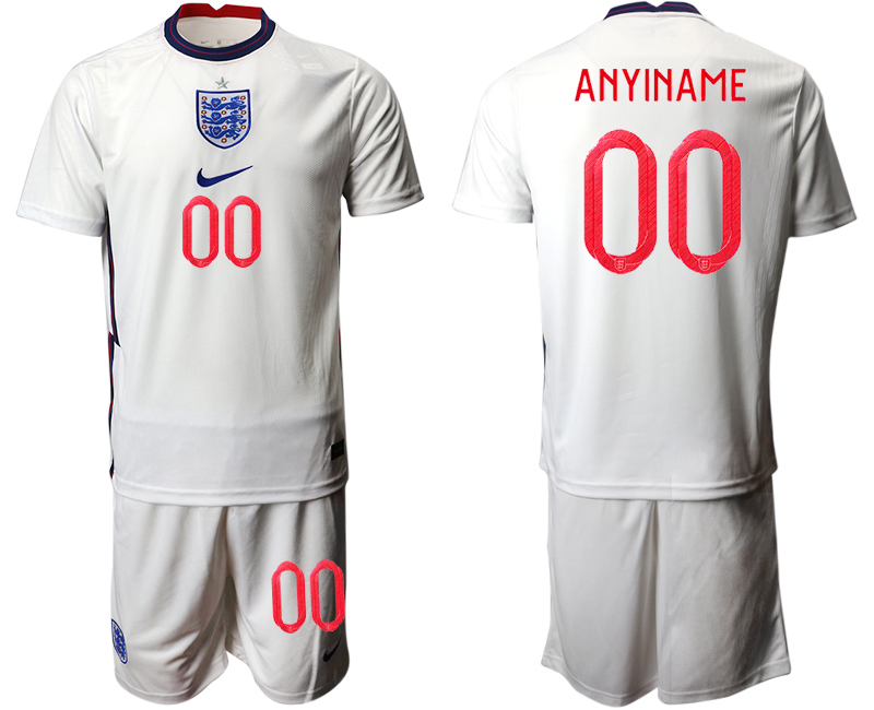 2020-21 England home any name custom soccer jerseys