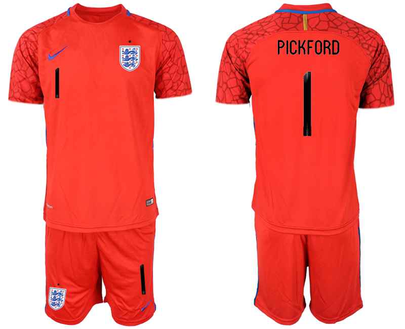 2020-21 England red goalkeeper 1# PICKFORD soccer jerseys