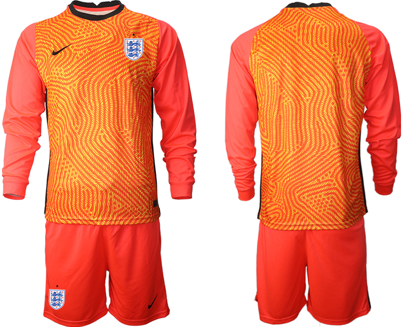 2020-21 England red goalkeeper long sleeve soccer jerseys