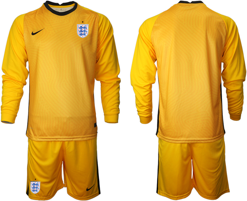 2020-21 England yellow goalkeeper long sleeve soccer jerseys