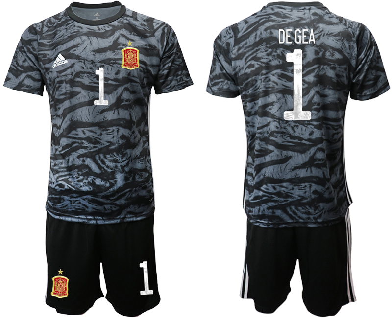 2020-21 Espana black goalkeeper 1# DE GEA soccer jerseys