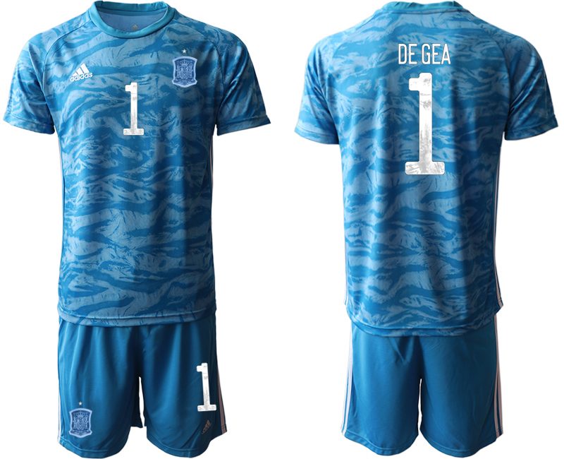 2020-21 Espana blue goalkeeper 1# DE GEA soccer jerseys