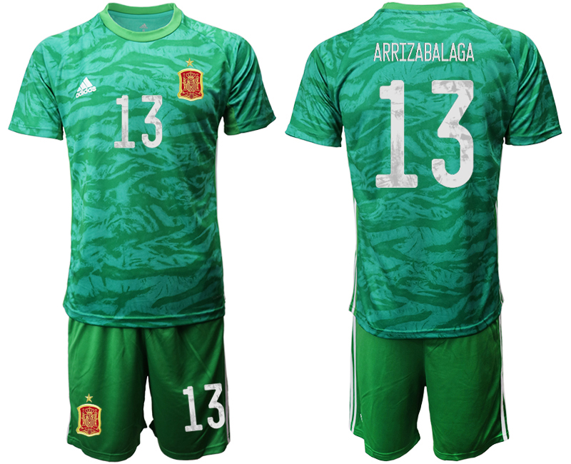 2020-21 Espana green goalkeeper 13# ARRIZABALAGA soccer jerseys