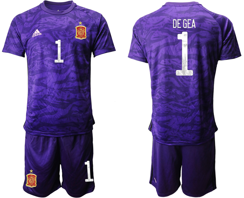 2020-21 Espana purple goalkeeper 1# DE GEA soccer jerseys