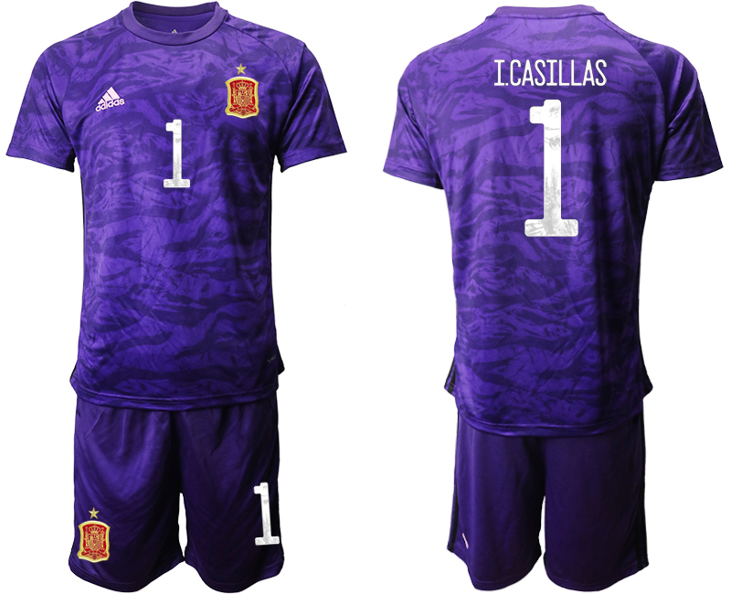 2020-21 Espana purple goalkeeper 1# I.CASILLAS soccer jerseys