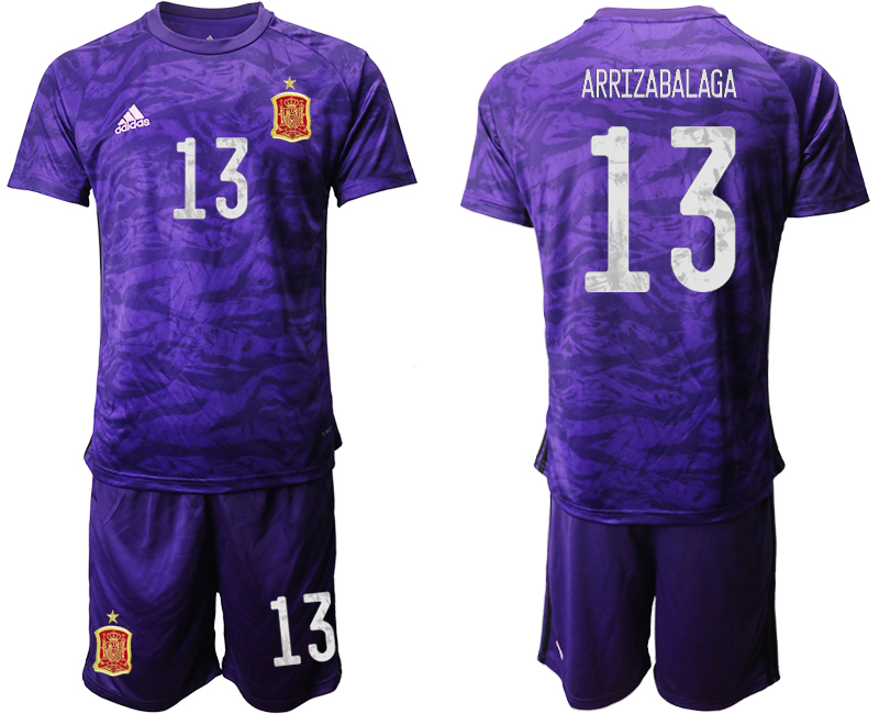 2020-21 Espana purple goalkeeper 13# ARRIZABALAGA soccer jerseys