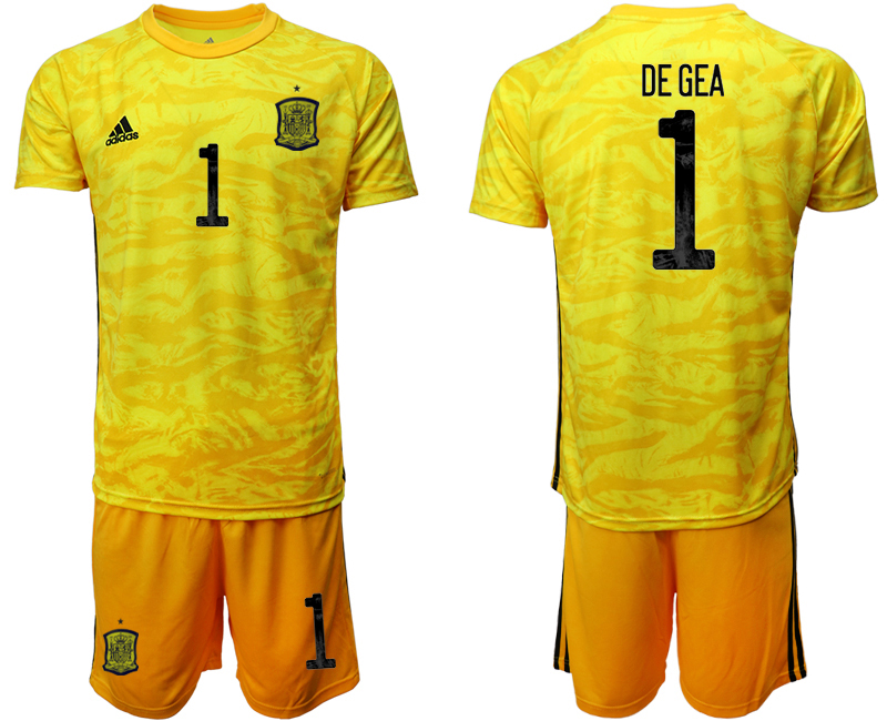 2020-21 Espana yellow goalkeeper 1# DE GEA soccer jerseys