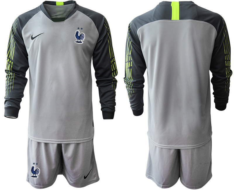 2020-21 France gray goalkeeper long sleeve soccer jerseys